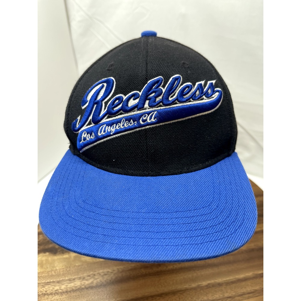 Young & Reckless Hat Cap Los Angeles Black Blue Snapback‎ Adjustable Y&R